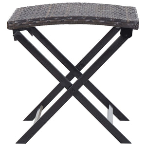 vidaXL Folding Stool Outdoor Folding Stool Chair for Balcony Lawn Poly Rattan-4