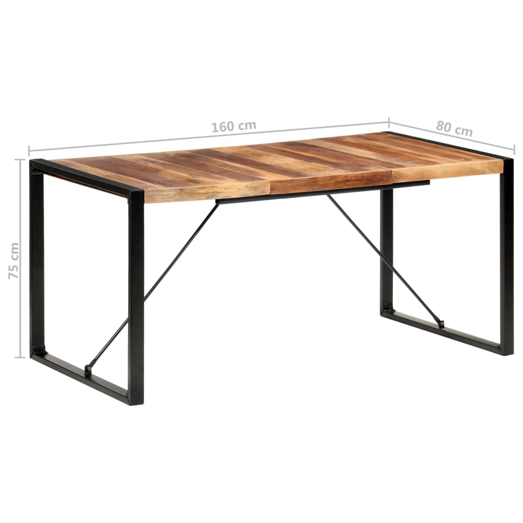 vidaXL Solid Wood Dining Table with Sheesham Finish Furniture Multi Sizes-51