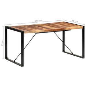 vidaXL Solid Wood Dining Table with Sheesham Finish Furniture Multi Sizes-51