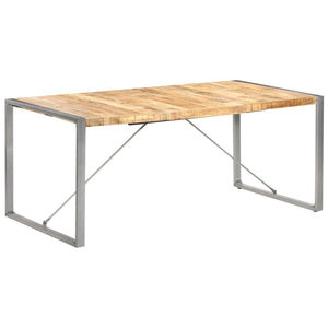 vidaXL Dining Table 70.9"x35.4"x29.5" Solid Rough Mango Wood-6