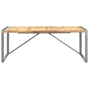 vidaXL Dining Table 78.7"x39.4"x29.5" Solid Rough Mango Wood-0