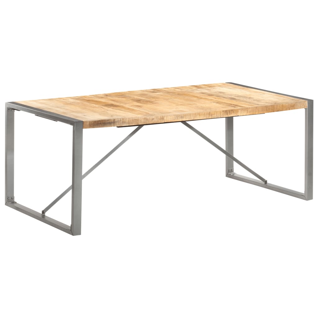 vidaXL Dining Table 78.7"x39.4"x29.5" Solid Rough Mango Wood-6