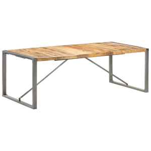 vidaXL Dining Table 86.6"x39.4"x29.5" Solid Rough Mango Wood-6