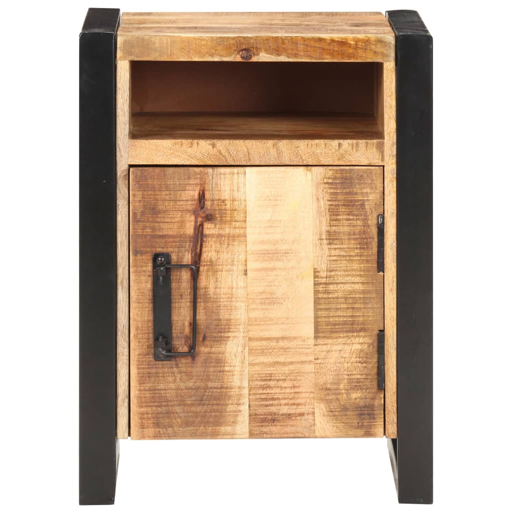vidaXL Bedside Cabinet 15.7"x13.8"x21.7" Solid Mango Wood-0