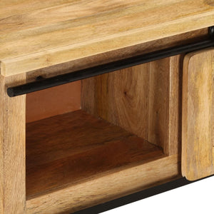 vidaXL TV Stand 35.4"x13.8"x15.7" Solid Wood Mango-7