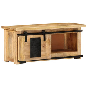 vidaXL TV Stand 35.4"x13.8"x15.7" Solid Wood Mango-10