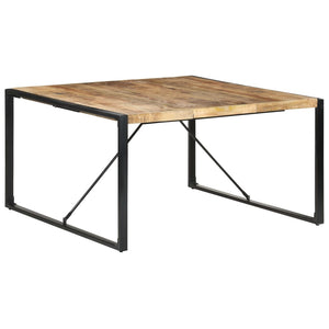 vidaXL Dining Table 55.1"x55.1"x29.5" Rough Mango Wood-0