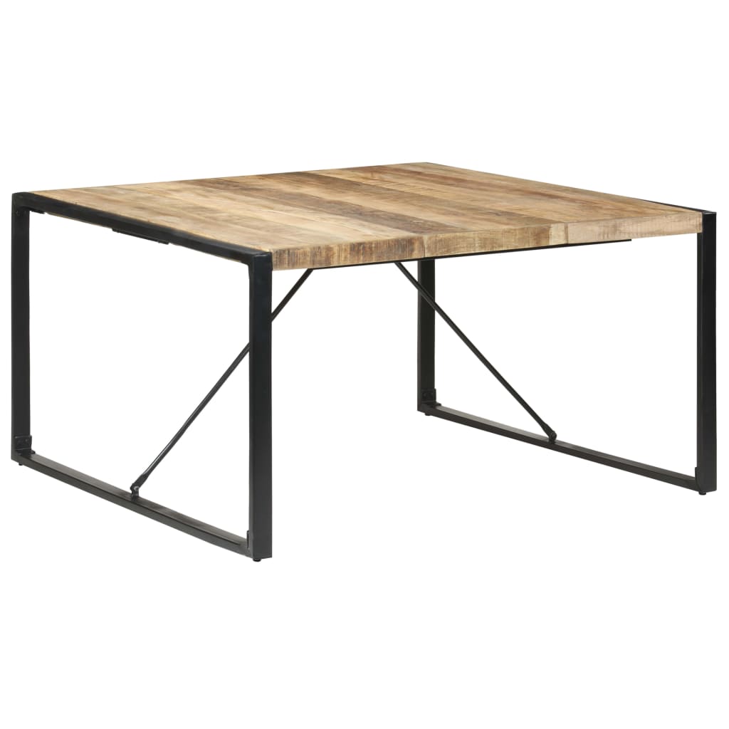 vidaXL Dining Table 55.1"x55.1"x29.5" Rough Mango Wood-7
