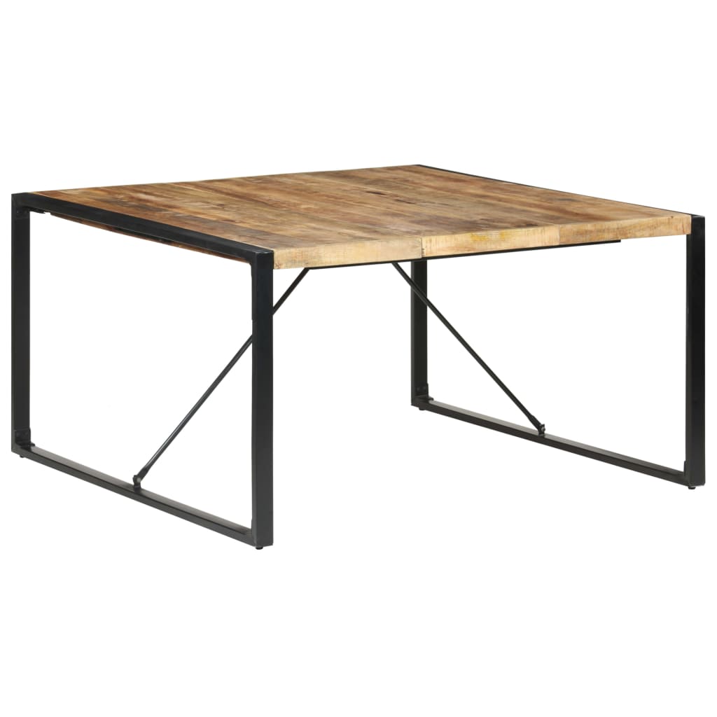 vidaXL Dining Table 55.1"x55.1"x29.5" Rough Mango Wood-8