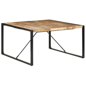 vidaXL Dining Table 55.1"x55.1"x29.5" Rough Mango Wood-9