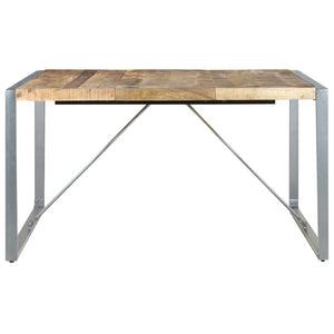 vidaXL Dining Table 55.1"x55.1"x29.5" Rough Mango Wood-1