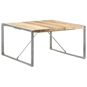 vidaXL Dining Table 55.1"x55.1"x29.5" Rough Mango Wood-9