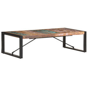 vidaXL Coffee Table 55.1"x27.6"x15.7" Solid Reclaimed Wood-6