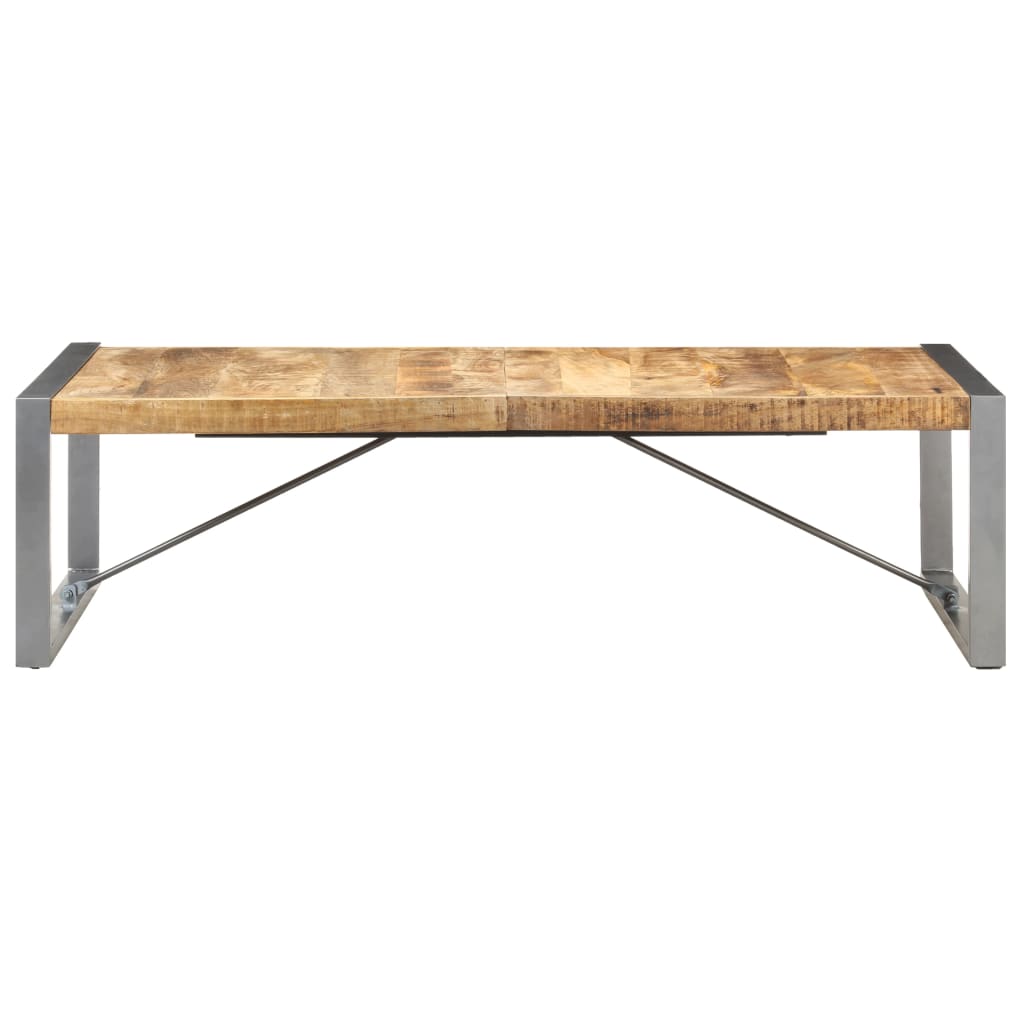 vidaXL Coffee Table 55.1"x27.6"x15.7" Rough Mango Wood-0