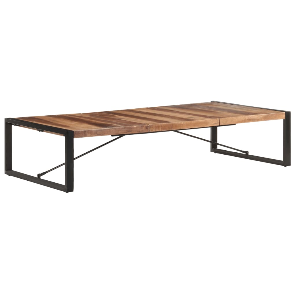 vidaXL Coffee Table 70.9"x35.4"x15.7" Solid Wood with Sheesham Finish-6