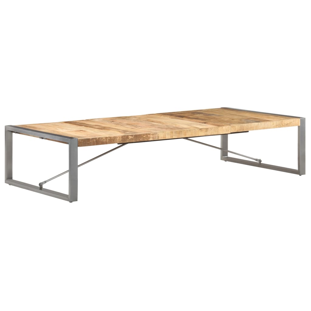 vidaXL Coffee Table 70.9"x35.4"x15.7" Rough Mango Wood-6