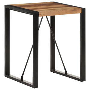 vidaXL Dining Table 23.6"x23.6"x29.5" Solid Acacia Wood with Sheesham Finish-5