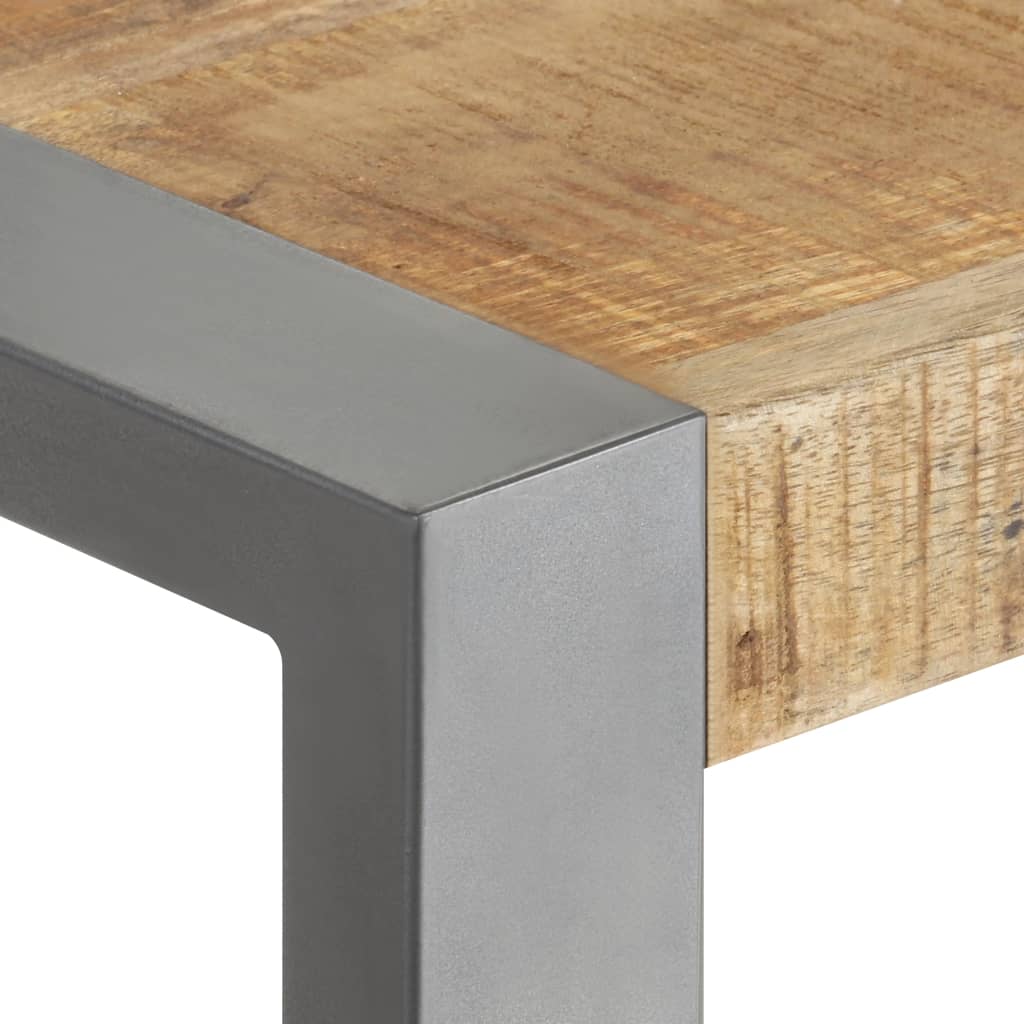 vidaXL Dining Table 27.6"x27.6"x29.5" Solid Rough Mango Wood-1