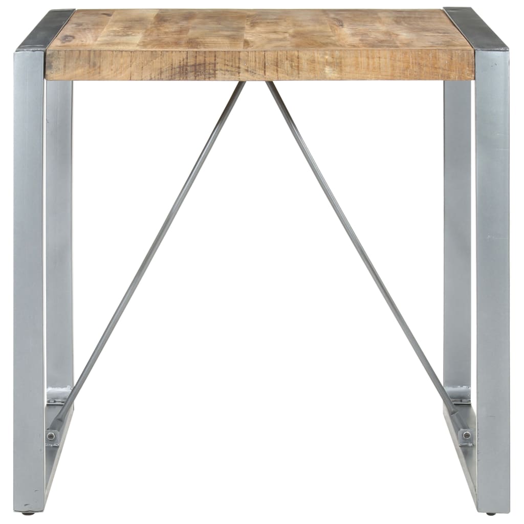 vidaXL Dining Table 31.5"x31.5"x29.5" Rough Mango Wood-0