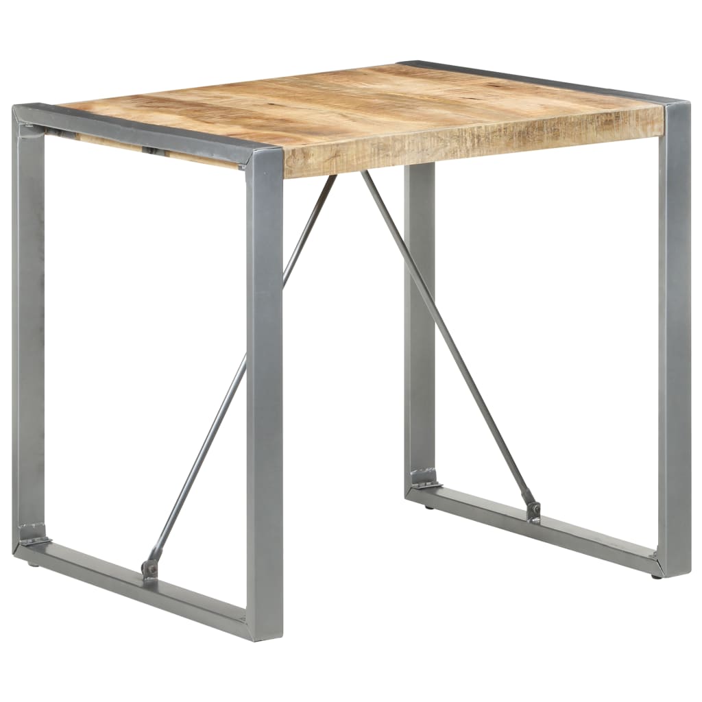 vidaXL Dining Table 31.5"x31.5"x29.5" Rough Mango Wood-4