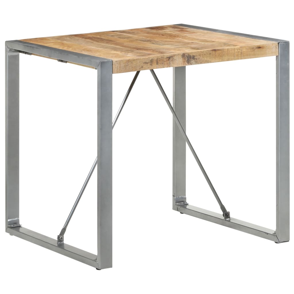 vidaXL Dining Table 31.5"x31.5"x29.5" Rough Mango Wood-6
