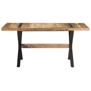 vidaXL Dining Table 63"x31.5"x29.9" Rough Mango Wood-1