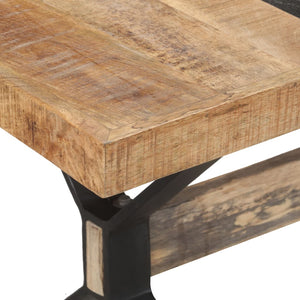 vidaXL Dining Table 63"x31.5"x29.9" Rough Mango Wood-4