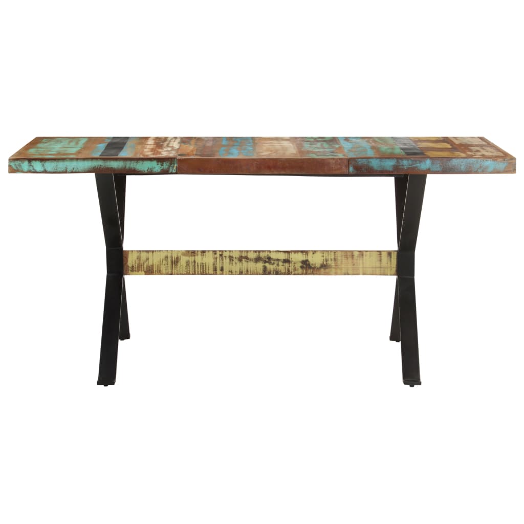 vidaXL Dining Table 63"x31.5"x29.9" Solid Reclaimed Wood-0