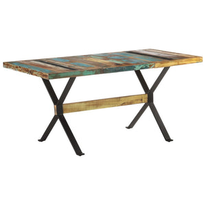 vidaXL Dining Table 63"x31.5"x29.9" Solid Reclaimed Wood-6