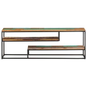 vidaXL TV Stand 51.2"x11.8"x17.7" Solid Wood Reclaimed-0