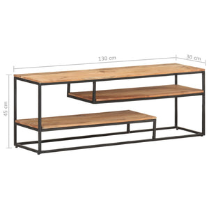 vidaXL TV Stand 51.2"x11.8"x17.7" Solid Wood Acacia-7