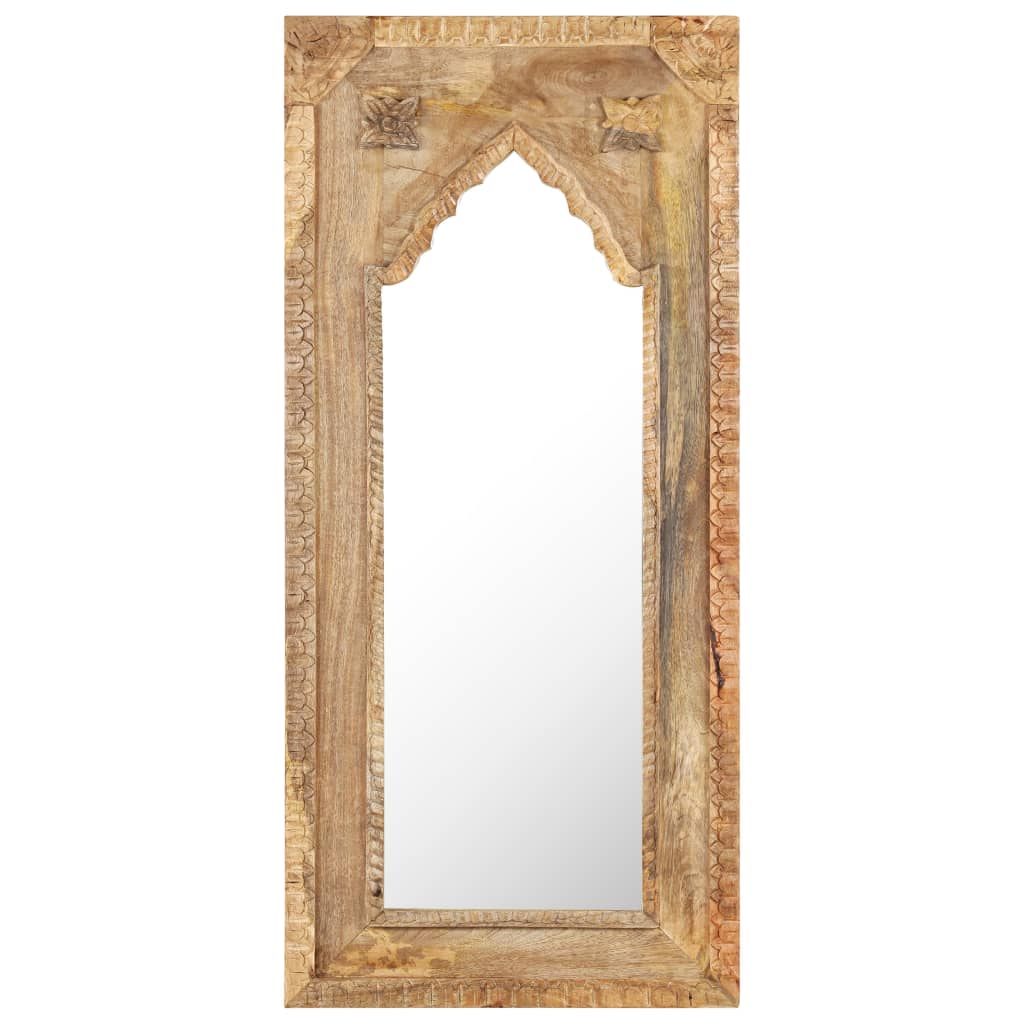 vidaXL Mirror 19.7"x1.2"x43.3" Solid Mango Wood-0