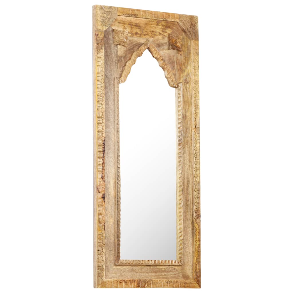 vidaXL Mirror 19.7"x1.2"x43.3" Solid Mango Wood-7