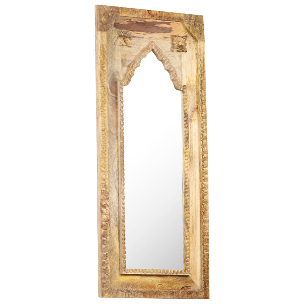 vidaXL Mirror 19.7"x1.2"x43.3" Solid Mango Wood-8