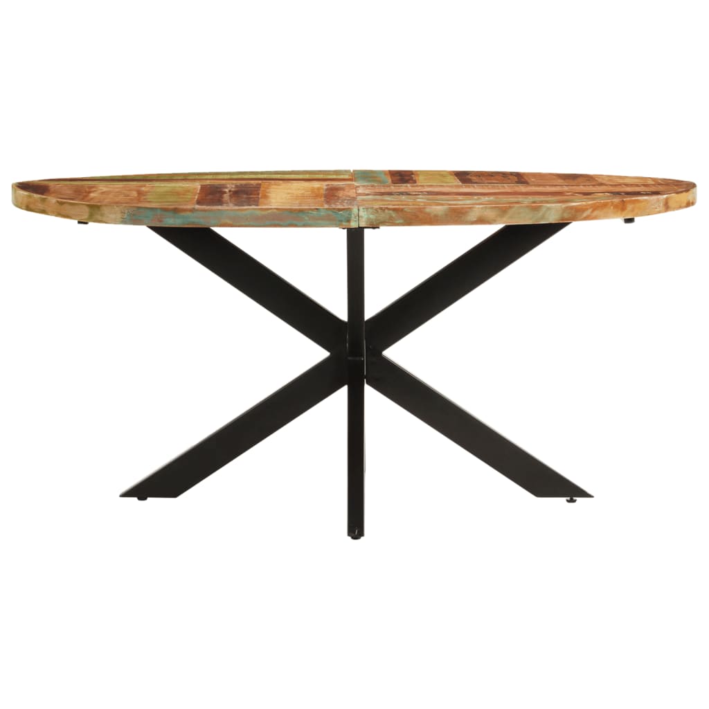 vidaXL Dining Table 63"x35.4"x29.5" Solid Reclaimed Wood-0