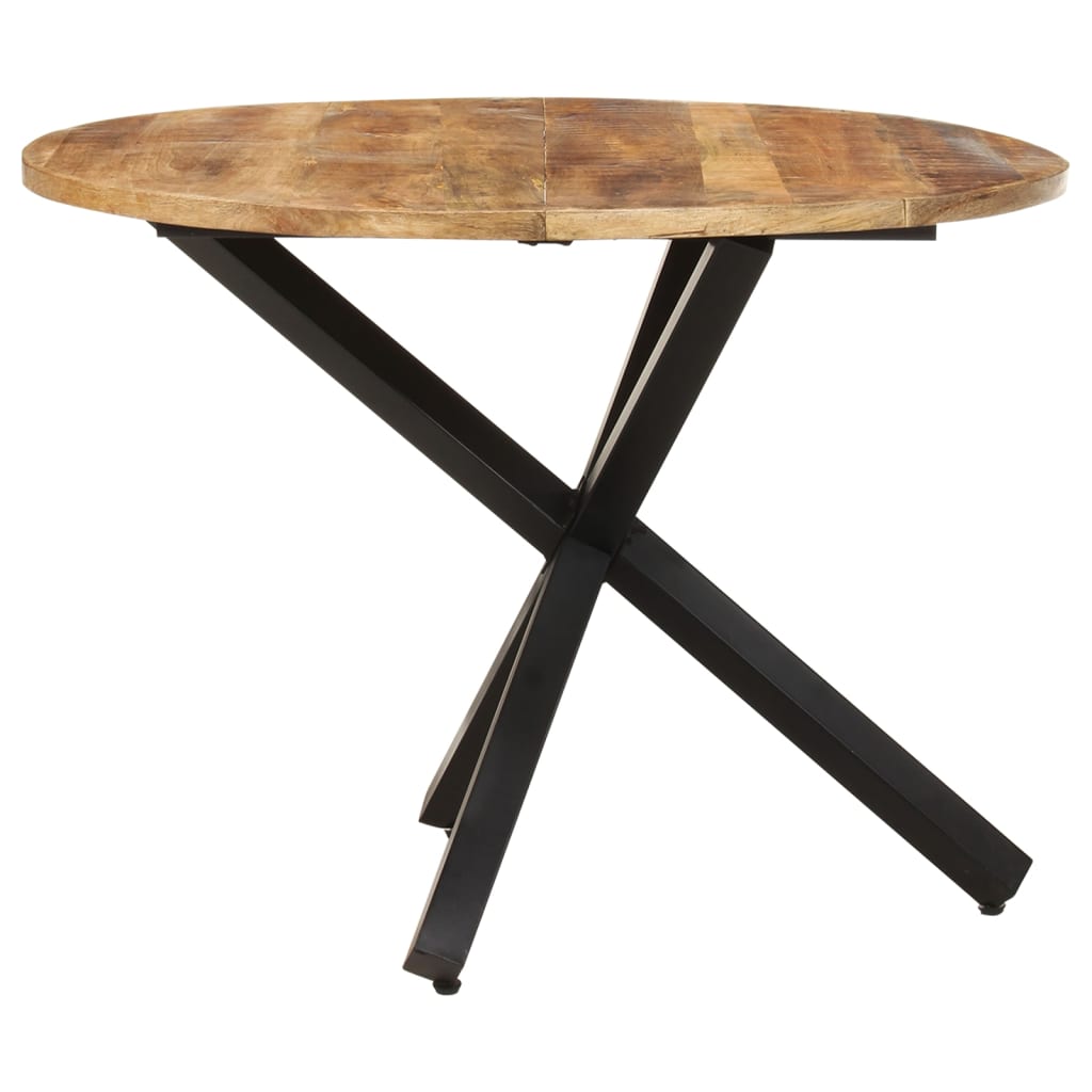 vidaXL Dining Table Round 39.4"x39.4"x29.5" Rough Mango Wood-2