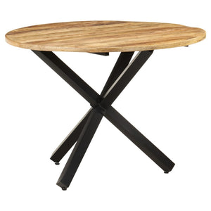 vidaXL Dining Table Round 39.4"x39.4"x29.5" Rough Mango Wood-5