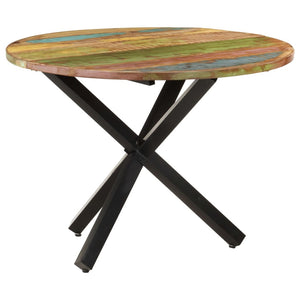 vidaXL Dining Table Round 39.4"x39.4"x29.5" Solid Reclaimed Wood-6