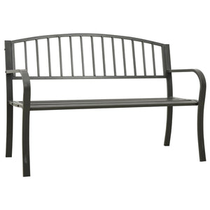 vidaXL Outdoor Patio Bench Garden Park Steel Bench for Outdoor Backyard Steel-0