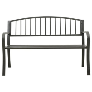 vidaXL Outdoor Patio Bench Garden Park Steel Bench for Outdoor Backyard Steel-2