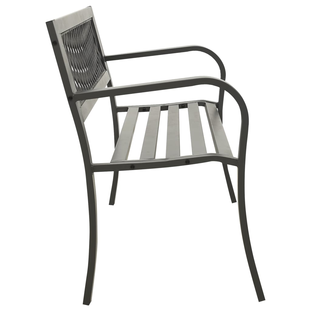 vidaXL Patio Bench 49.2" Steel Gray-1