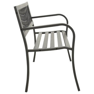 vidaXL Patio Bench 49.2" Steel Gray-1