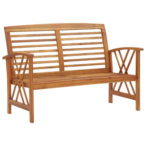 vidaXL Outdoor Patio Bench Wooden Garden Bench with Armrests Solid Wood Acacia-0