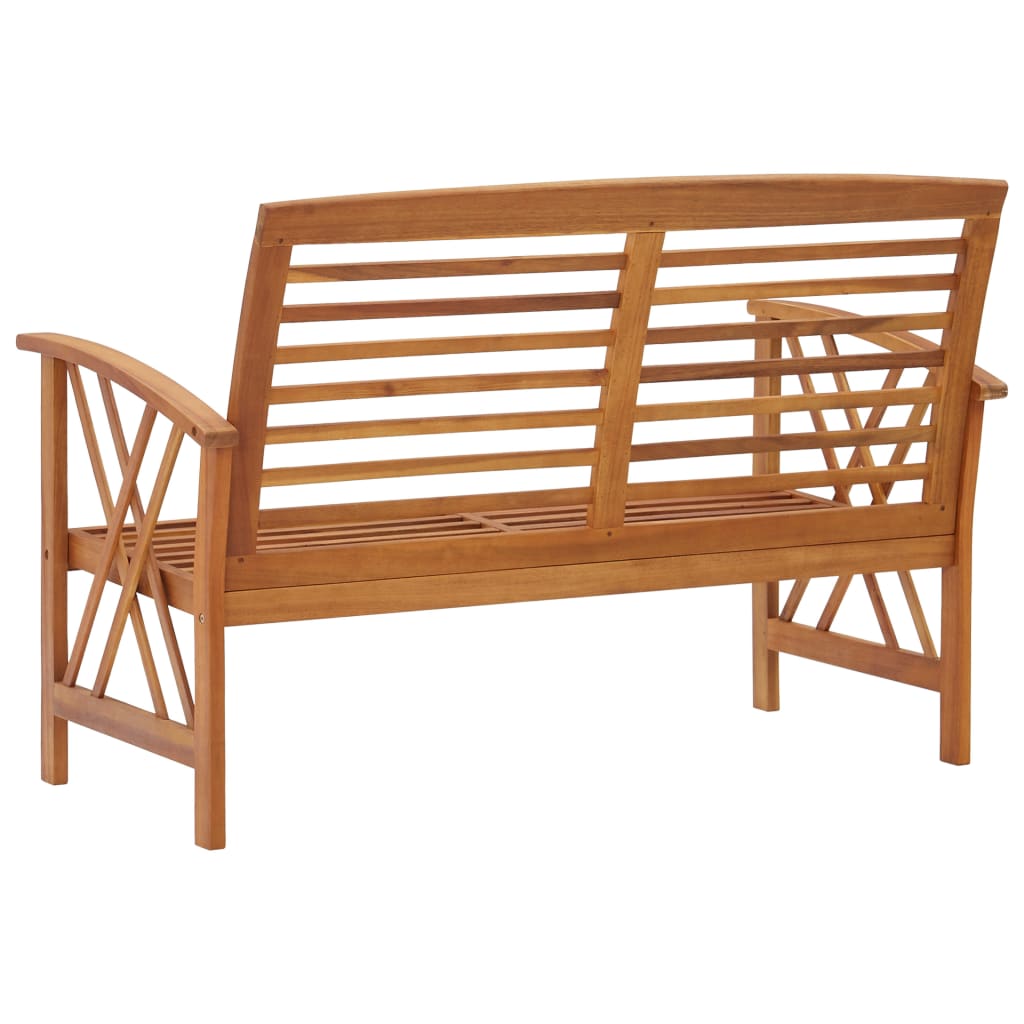 vidaXL Outdoor Patio Bench Wooden Garden Bench with Armrests Solid Wood Acacia-9