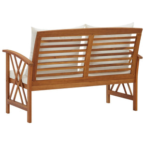 vidaXL Outdoor Patio Bench Wooden Garden Bench with Armrests Solid Wood Acacia-11