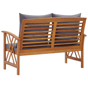 vidaXL Outdoor Patio Bench Wooden Garden Bench with Armrests Solid Wood Acacia-13