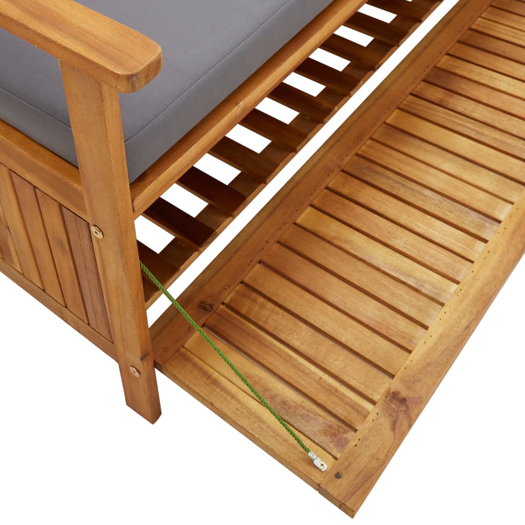 vidaXL Outdoor Storage Bench Deck Box for Patio Furniture Solid Wood Acacia-22