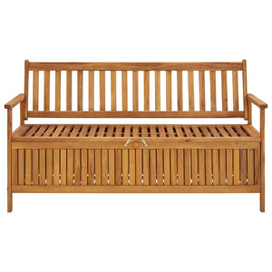 vidaXL Patio Storage Bench 58.3" Solid Acacia Wood-7