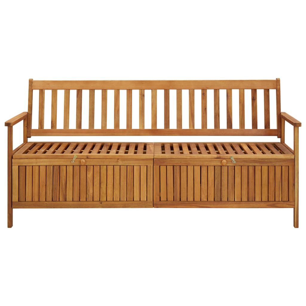 vidaXL Patio Storage Bench 66.9" Solid Acacia Wood-7