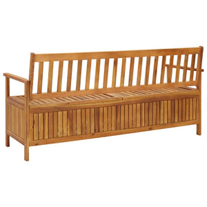 vidaXL Patio Storage Bench 66.9" Solid Acacia Wood-2